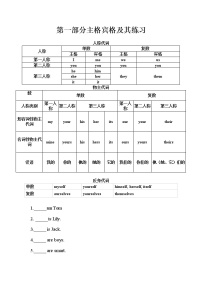 牛津译林版七年级上册Grammar巩固练习