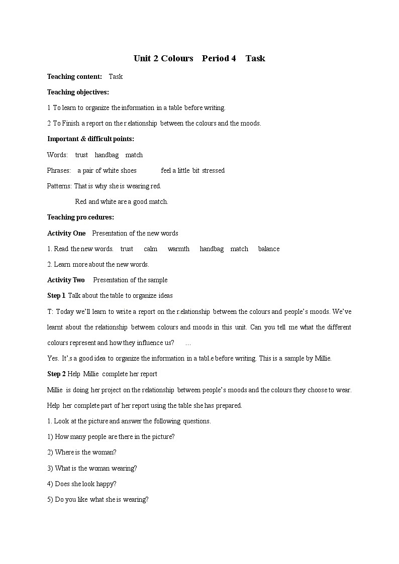 Unit 2  Task教案第1页