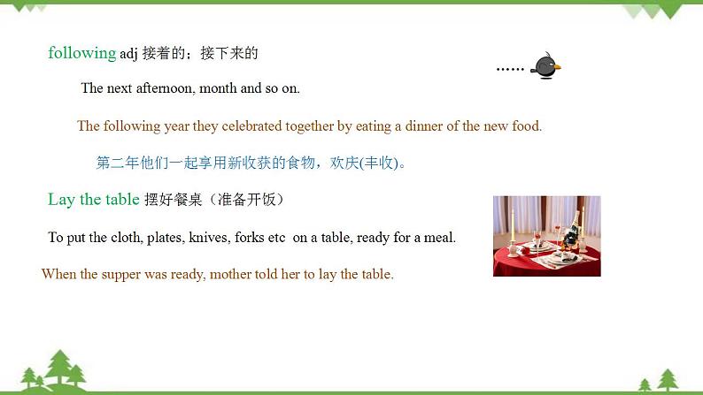 2.2 Unit 2 We have celebrated the festival since the first pioneers arrived in America -外研版九年级英语上册  同步教学课件05