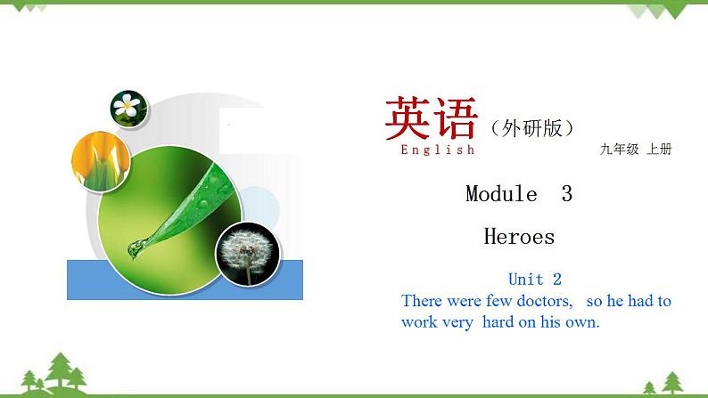 3.2 Unit 2 There were few doctors,so he had to work very  hard on his own-外研版九年级英语上册  同步教学课件第1页