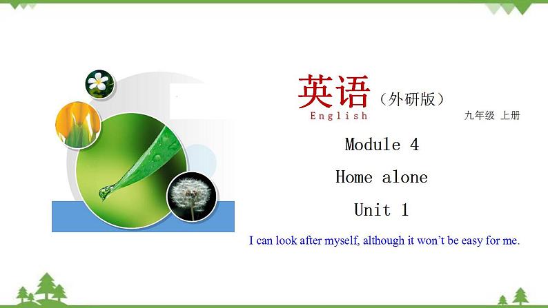 4.1 Unit 1 I can look after myself, although it......-外研版九年级英语上册  同步教学课件01