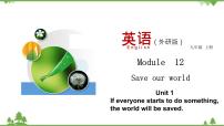 外研版 (新标准)九年级上册Unit 1 If everyone starts to do something, the world will be saved.优质课教学课件ppt