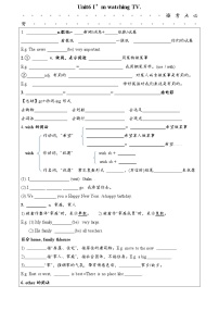 初中英语人教新目标 (Go for it) 版七年级下册Unit 6 I’m watching TV.综合与测试随堂练习题