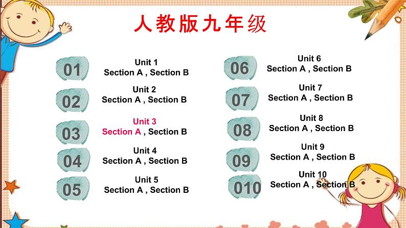 人教新目标版英语九年级Unit3 SectionA词汇精讲 课件02