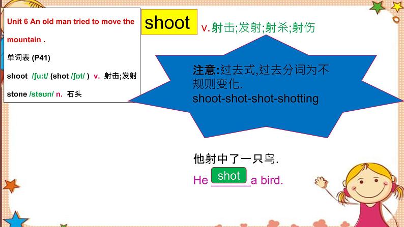 人教版八下Unit 6 An old man tried to move the mountains. SectionA词汇精讲 课件03