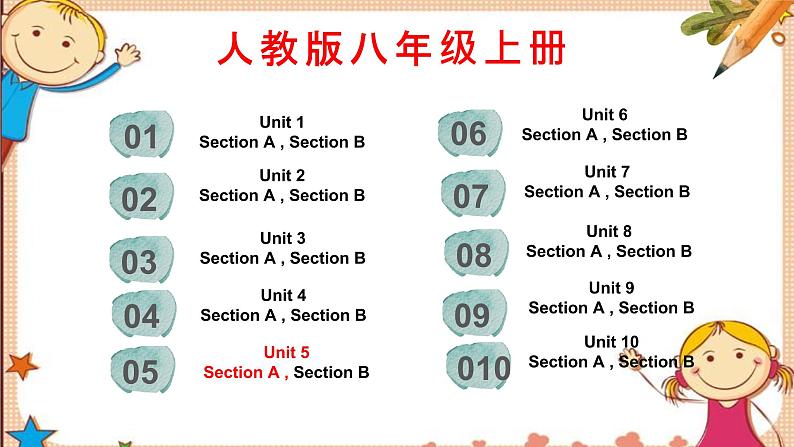 人教版八上Unit5 SectionA词汇精讲 课件02