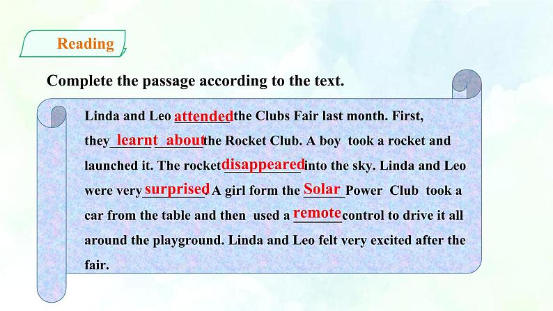 Unit 7 School Clubs 第二课时 readingII&listening（课件+教案+练习）08