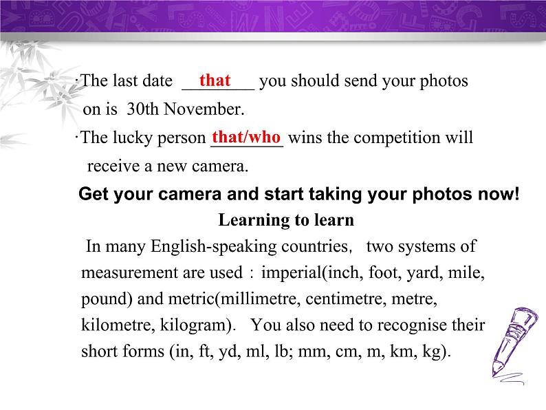 Module 11 Photos.Unit 3 Language in use.课件08