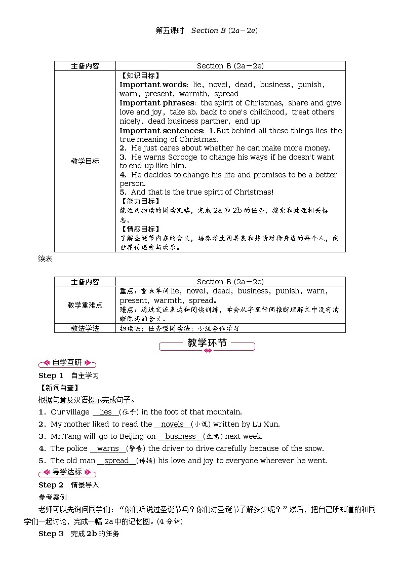 Unit 2　I think that mooncakes are delicious!全单元教案（表格式5课时）01