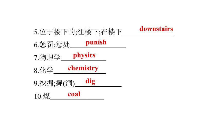 广东中考高分突破英语课件（外研版）教材梳理默写本-外研版第十六节　九年级(上)Module 5~Module 604