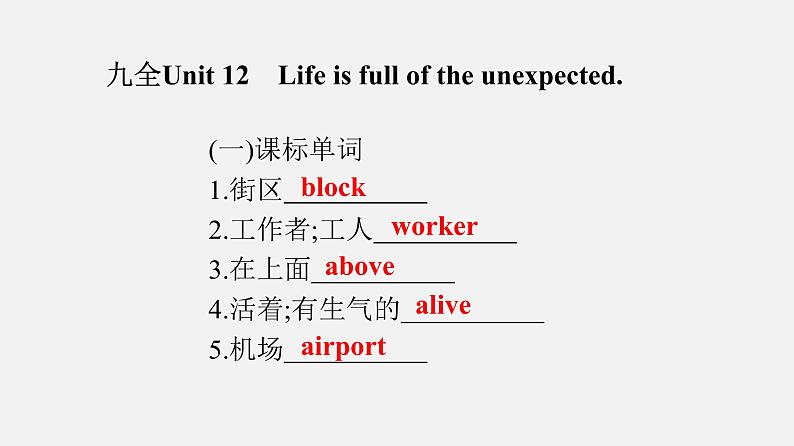 最新中考复习英语课件第二十节　九年级Unit 11~Unit 12第7页