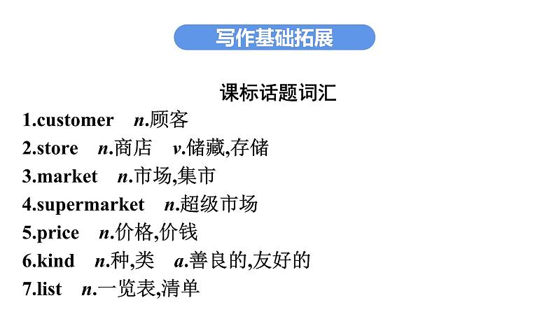 最新中考英语课件话题十 购物第5页