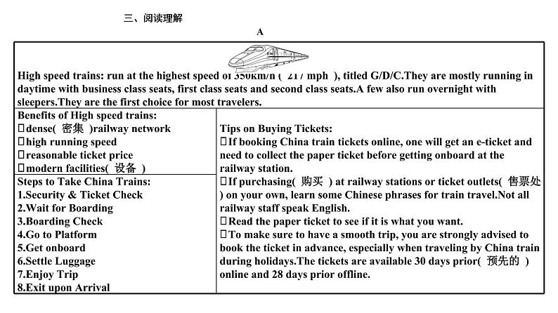 最新中考英语话题专项训练话题十二  天气、旅游与交通课件PPT第6页