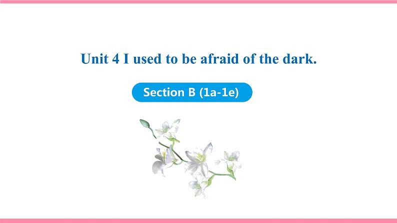 Unit 4 I used to be afraid of the dark Section B (1a-1e) 课件 2021-2022学年人教新目标英语九年级上册第1页