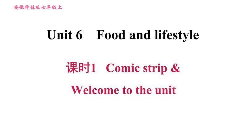 译林版七年级上册英语习题课件 Unit6 课时1 Comic strip & Welcome to the unit01