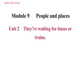 外研版七年级上册英语习题课件 Module9 Unit 2 They're waiting for buses or trains