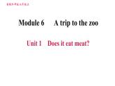 外研版七年級上冊英語習(xí)題課件 Module6 Unit 1 Does it eat meat