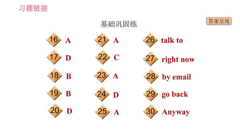 外研版七年级上册英语 Module9 习题课件03