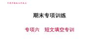 牛津沪教版七年级上册英语习题课件 期末专项训练 专项六　短文填空专训