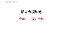 牛津沪教版七年级上册英语习题课件 期末专项训练 专项一　词汇专训