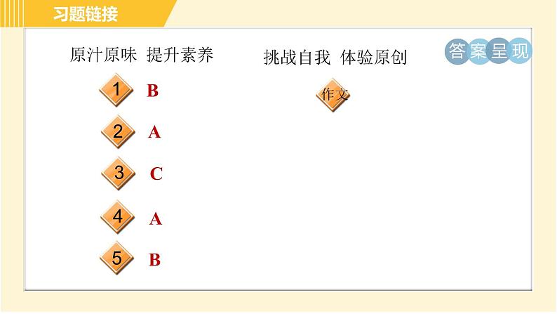 鲁教五四版八年级上册英语习题课件 Unit5 单元整合与拔高04