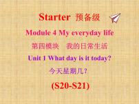初中英语外研版 (新标准)七年级上册StarterModule 4 My everyday lifeUnit 1 What day is it today?获奖课件ppt