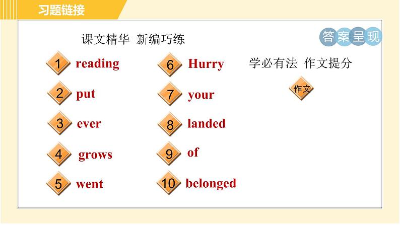 鲁教五四版八年级上册英语习题课件 Unit6 Period 4 Section B (3a—3b) & Self Check04