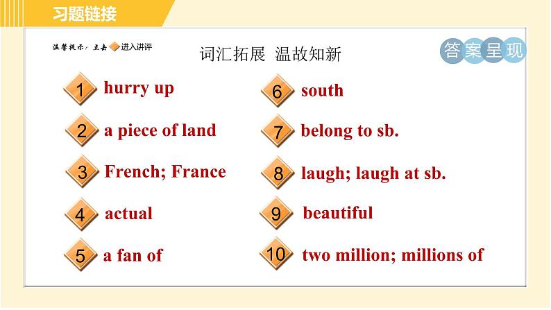 鲁教五四版八年级上册英语 Unit6 习题课件02