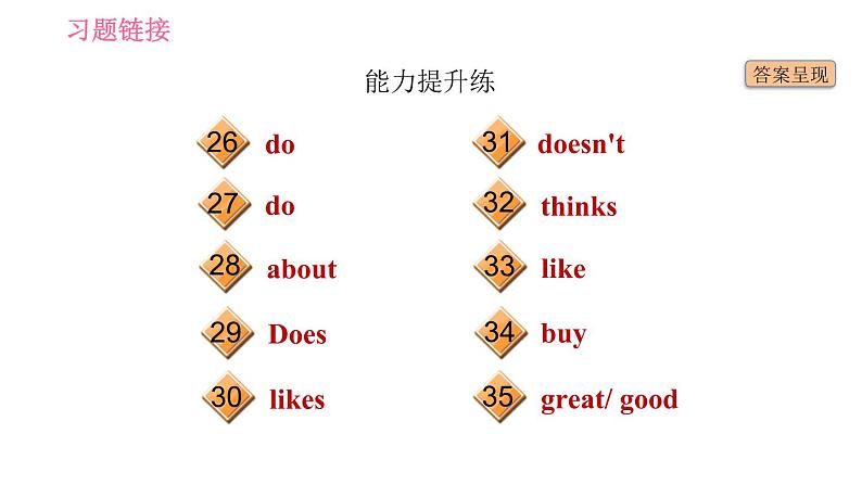 人教版七年级上册习题课件 Unit6 课时2　Section A(Grammar Focus－3c)第4页