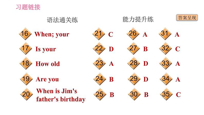 人教版七年级上册习题课件 Unit8 课时2　Section A(Grammar Focus－3c)第3页