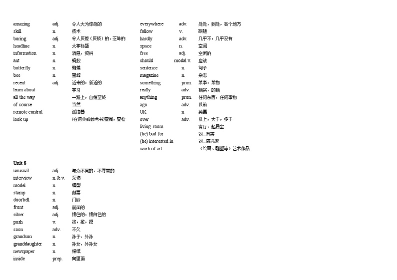 牛津深圳版初中英语单词表七年级-九年级第3页