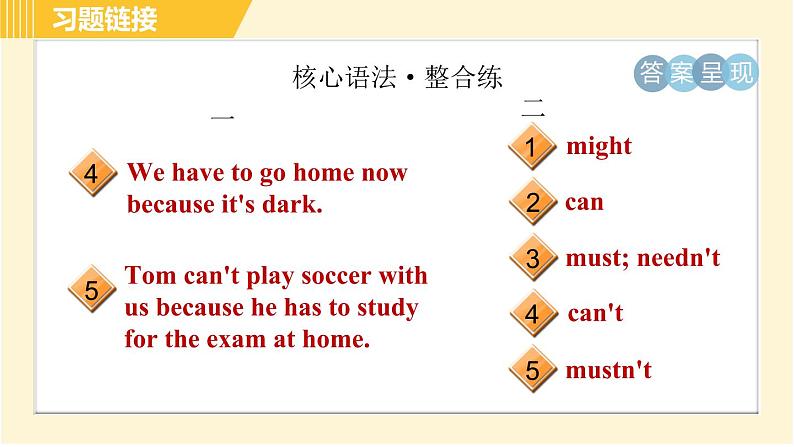 人教版A本八年级上册英语 Unit9 Period 3 Section A Grammar Focus 习题课件第3页