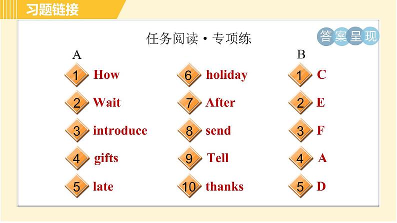 人教版A本八年级上册英语 Unit9 Period 6 Section B (3a－Self Check) 习题课件第4页