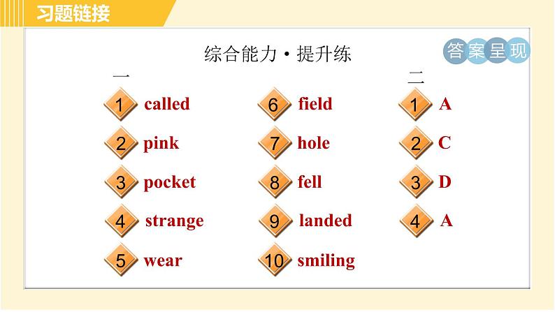 外研版B本八年级上册英语 Module7 习题课件04