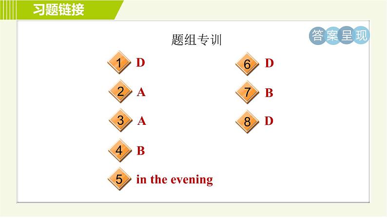 人教版七年级上册英语 Unit8 Period 3 Section B (1a－2e) 习题课件第3页