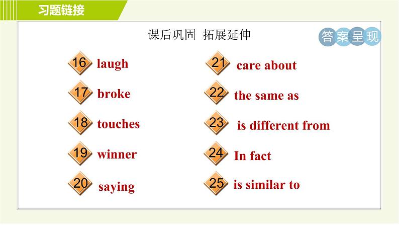 鲁教五四制七年级上册英语 Unit7 习题课件05