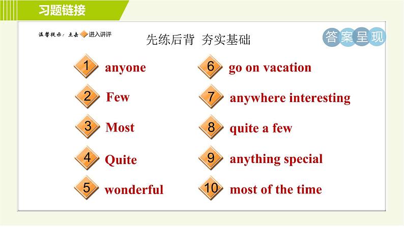 鲁教五四制七年级上册英语 Unit5 Period 1 Section A(1a－2d) 习题课件第2页