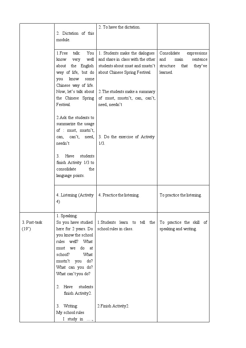 外研版八年级上册教案Module 11 Unit3第2页