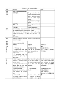 外研版 (新标准)八年级上册Module 1 How to learn EnglishUnit 2  You should smile at her.教学设计