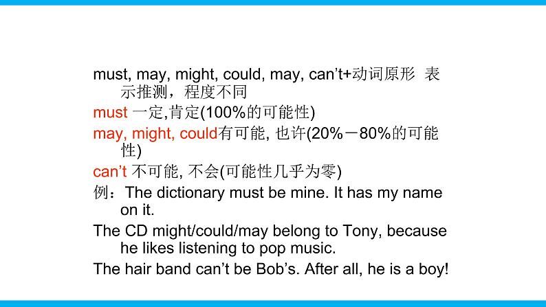 人教新目标九年级英语上册同步单元 Unit 8 It must belong to Carla单元复习课件+单元必备知识05