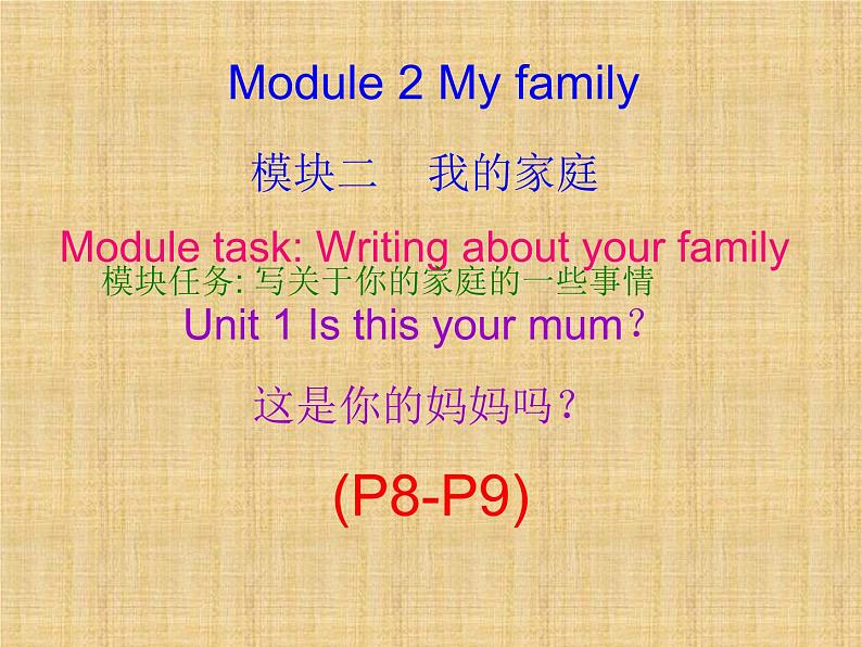 外研版（新标准）初中英语七年级上Moudle 2-Unit 1课件PPT第1页