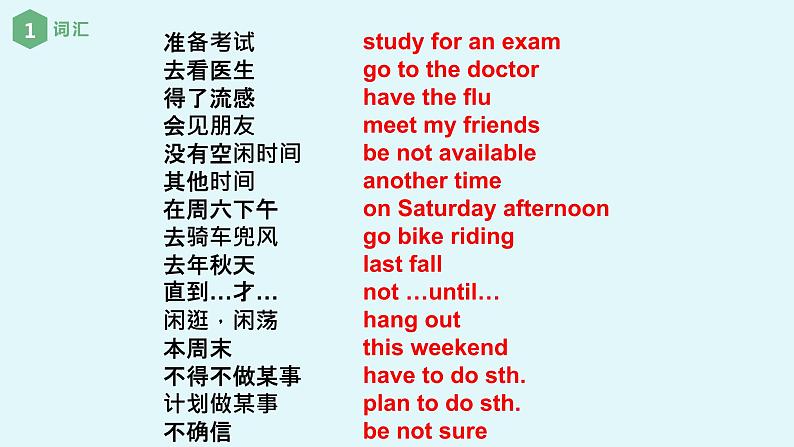 Unit 9 Can you come to my party？【复习课件】-2021-2022学年八年级英语上册单元复习（人教新目标） (共32张PPT)08