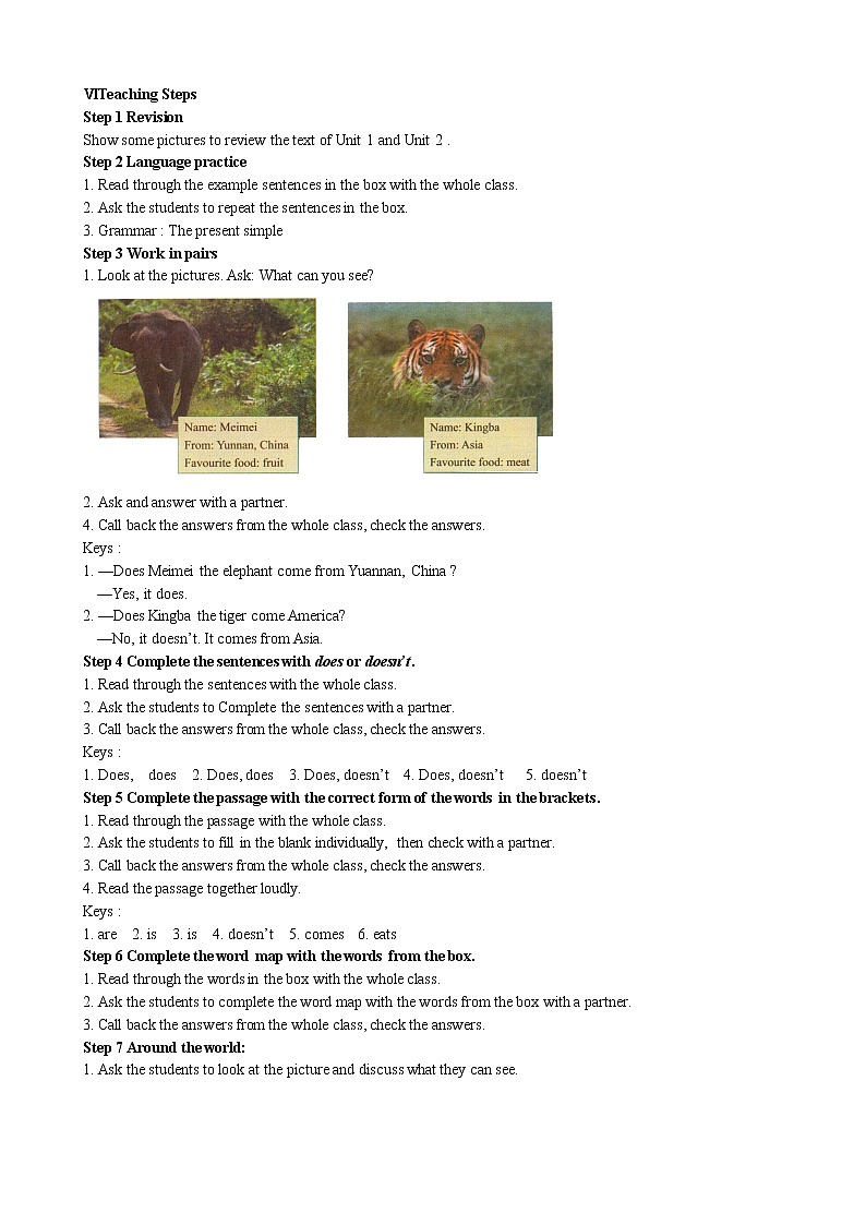 外研版（新标准）七年级上册M6 Unit 3 Language in use教案第2页