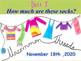 Unit 7 How much are these socks？ Section A(1a-2d)课件PPT