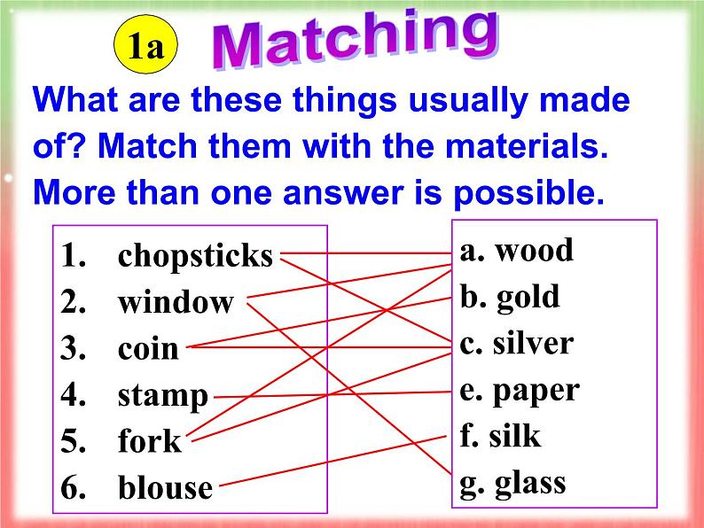 人教新目标版九年级全册Unit 5 What are the shirts made of?   Section A1（1a-2d）课件08