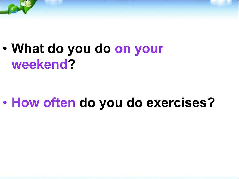 人教版八年级英语上册Unit 2 How often do you exercise？ 精品课件08