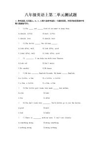 2020-2021学年Unit 2 How often do you exercise?综合与测试课时练习