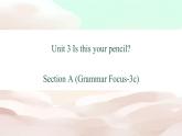 人教版（新目标）七年级英语上册 Unit 3 Is this your pencil Section A（Grammar Focus-3c）课件