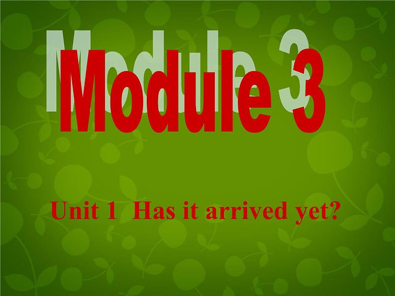 外研版八年级英语下册《Module 3 Unit 1 Has it arrived yet》课件第2页