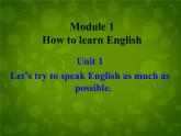 外研版八年级英语上册 Module 1 Unit 1 Let's try to speak English as much as possible课件 (1)